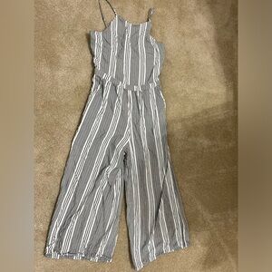 Hollister Striped Adjustable Strap Jumpsuit